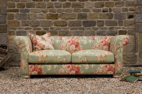 The Grandad Mulberry Sofa Handcrafted By Indigo Furniture Floral Sofa Indigo Furniture