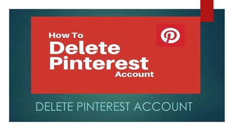 Pinterest Delete Account