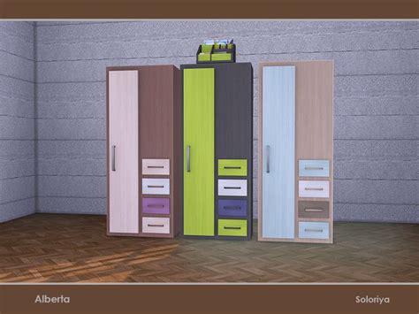 Wooden Functional Dressers Part Of Alberta Set 3 Color Variations