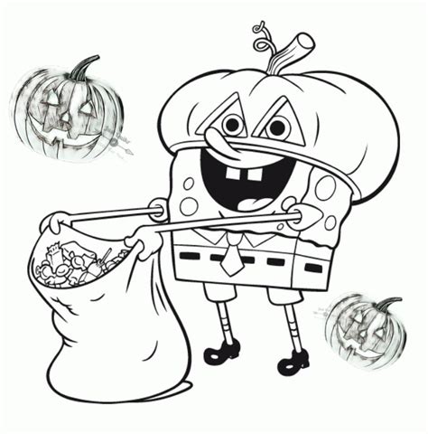 Top Halloween Day Coloring Pages Drawings For Spongebob Just My Xxx Hot Girl