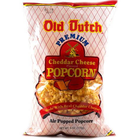 Old Dutch Air Popped Cheddar Cheese Flavored Popcorn 6 Oz Popped