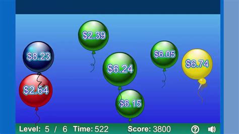 One of the most popular games on mrnussbaum.com, cash out is perfect for practicing counting money or calculating change. Ordering Money Game for kids - Balloon Pop - Math Game - YouTube