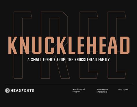 Knucklehead Free Vintage Font Behance