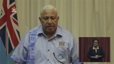 Fijian Prime Minister Delivers A Statement Youtube