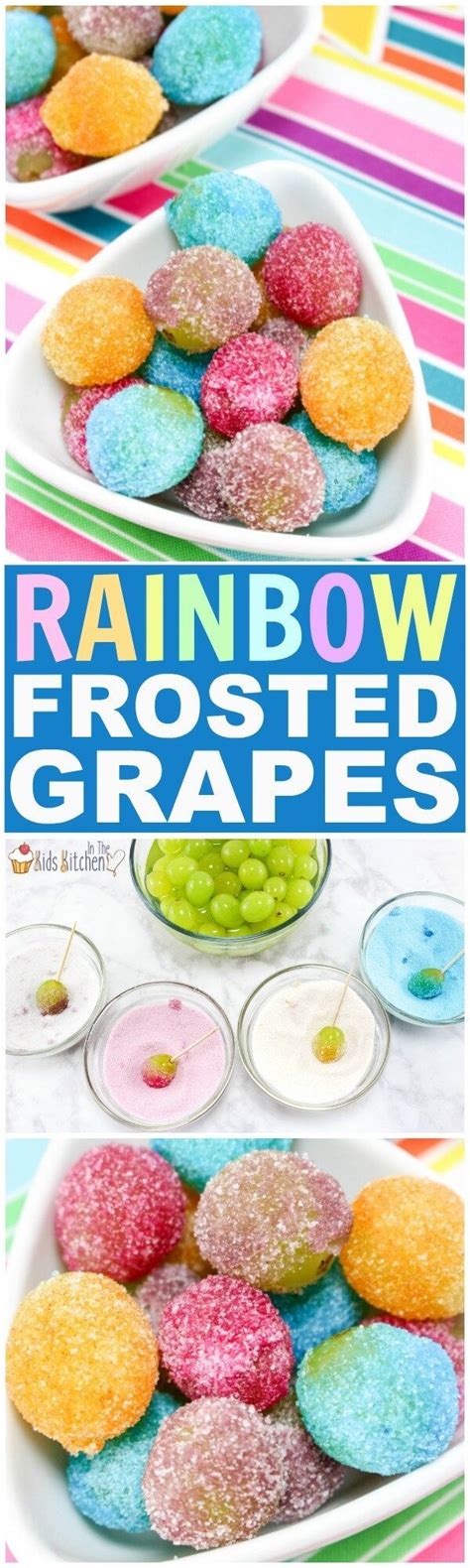 Rainbow Frosted Grapes Recipe Rainbow Jello Rainbow Frosting