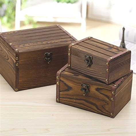 Decorative Boxes Myt Set Of 3 Vintage Style Wood Decorative Nesting