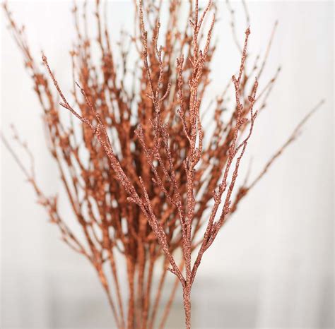 Brown Glittered Artificial Twig Branches Holiday Florals Christmas