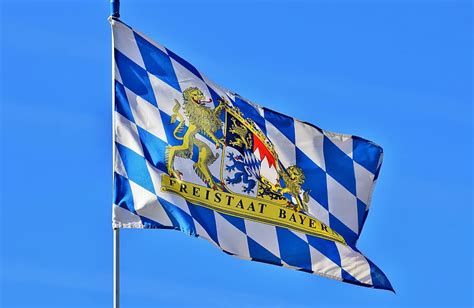 Flag Bavaria Bavarian Flutter Diamond White Blue Bayern Fahne
