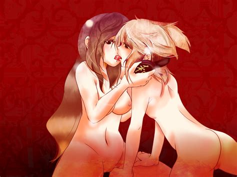 Rule 34 2girls Artist Request Breasts Earmuffs Female French Kiss Hijiri Byakuren Kissing
