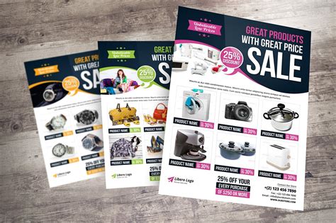Free 24 Product Promotion Flyers In Publisher Word Photoshop
