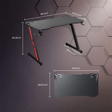 Homall Gaming Desk 44 Inch Computer Desk Gaming Table Z Shaped Pc
