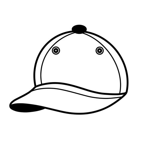 Baseball Cap Vector Icon Hand Drawn Headdress Isolated On White