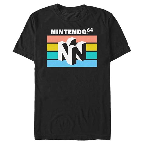 Nintendo Nintendo Mens N64 3d Logo T Shirt