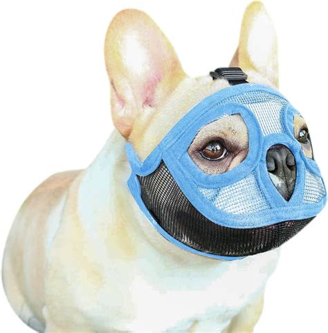 Short Snout Dog Muzzles Full Breathable Bulldog Muzzle Adjustable Mesh