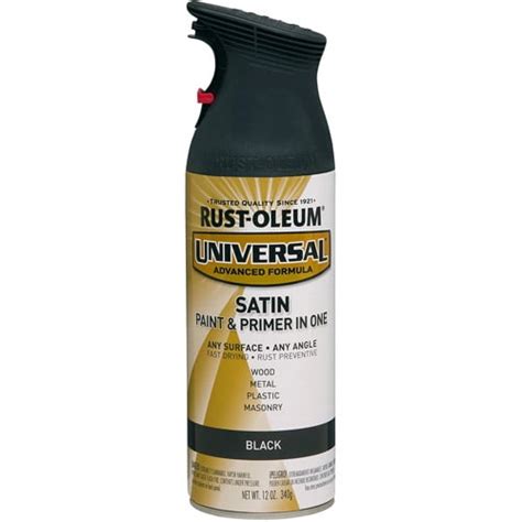 Black Rust Oleum Universal All Surface Interiorexterior Satin Spray