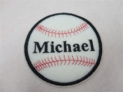Personalized Name Embroidered Felt Baseball Iron On Sew On Etsy