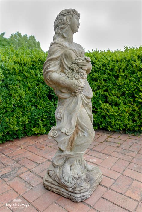 Composition Stone Garden Statue Of A Lady