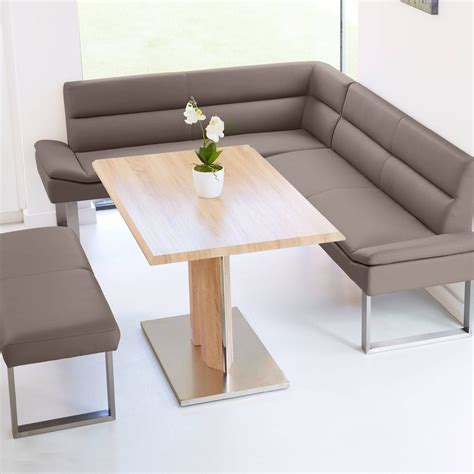 The most common upholstered dining bench material is metal. Lewis Right Hand Corner Bench Dining Set | Corner dining ...