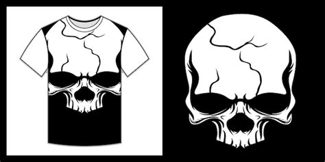 Premium Vector Skull Illustration For T Shirt Design