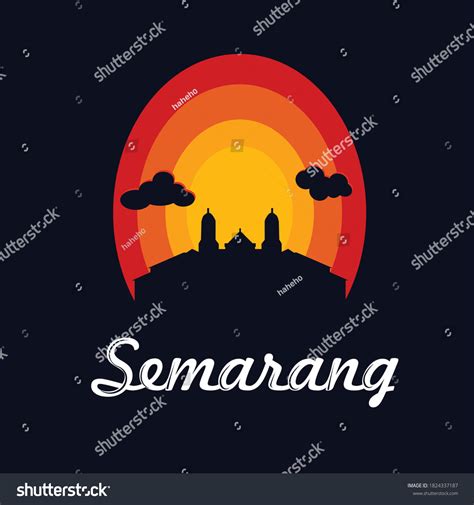 Sunset Lawang Sewu Lawang Sewu Thousand Stock Vector (Royalty Free