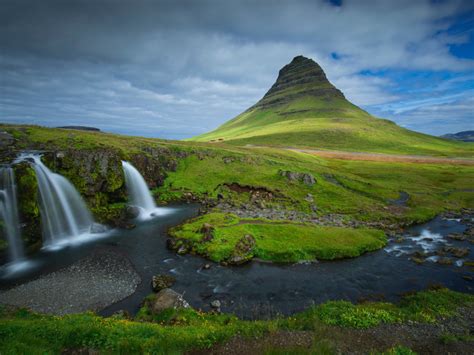 Desktop Wallpaper Iceland Mountains Waterfalls Kirkjufell Hd Image