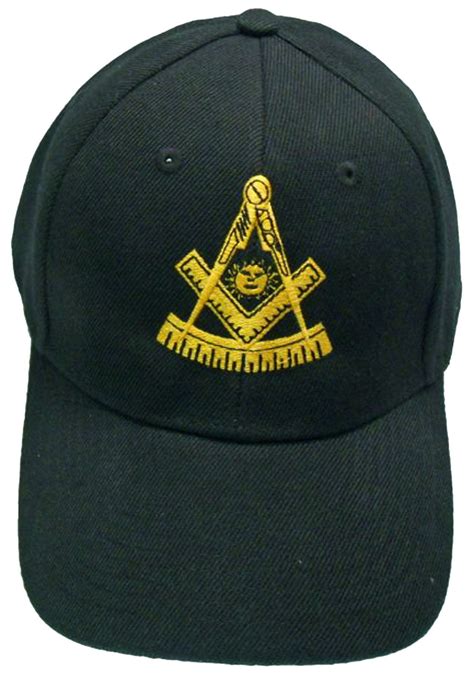 Mason Hat Black Past Master Baseball Cap With Masonic Logo Freemasons