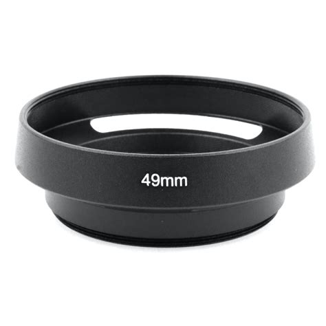 49mm Screw In Metal Vented Lens Hood For Lenses With 49mm Filter Thread
