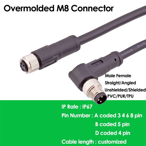 Best M8 5 Pin Connector Male Female Cable Plug Shine Industry