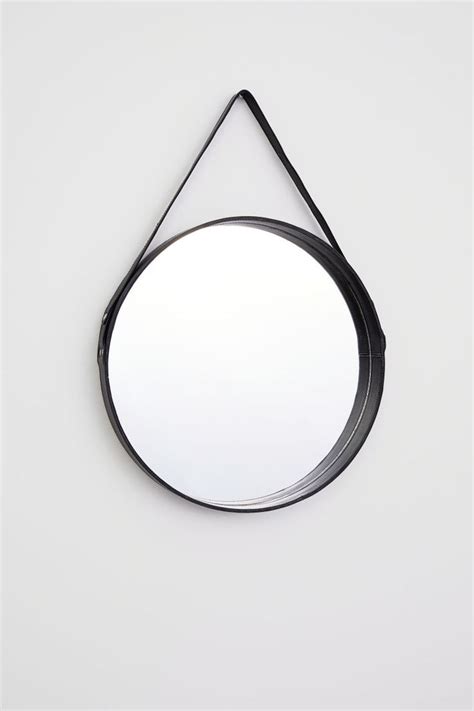 Black Leather Strap Mirror Mr Price Home Leather Mirror Round