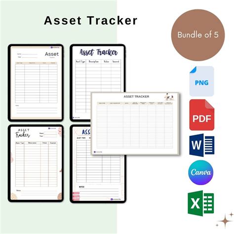 Asset Tracking Template Printable In Pdf Word And Excel Template