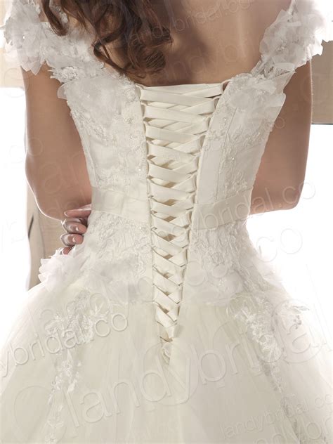 Elegant Lace Up Corset Wedding Dresses Cherry Marry