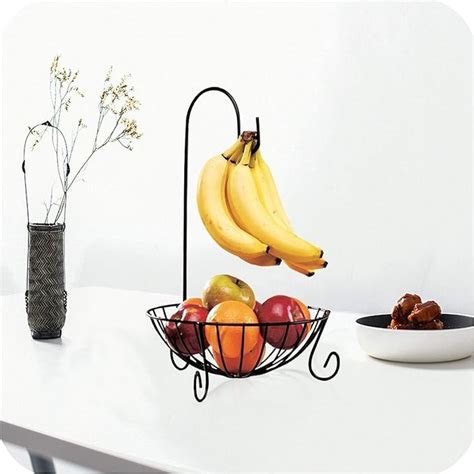 Kitchen Tableware Metal Fruit Basket Banana Hanger Holder