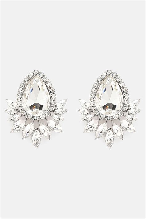 Drop Dead Gorgeous Earrings Clearsilver Fashion Nova Jewelry