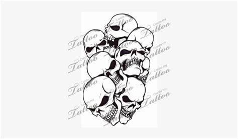 Marketplace Tattoo Pile Of Skulls Pile Of Skulls Drawings Png Image