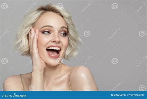 Beautiful Surprised Woman In Mickey Mouse Ears Royalty Free Stock