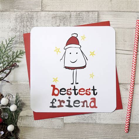 bestest friend funny christmas card by parsy card co