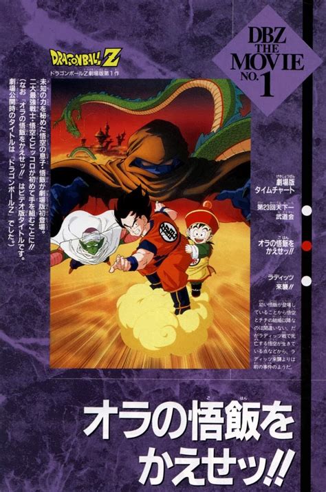 The very first dragon ball movie also started the series' trend of setting stories in alternate continuities. Kaiser Critics: Dragon Ball Z: The Dead Zone (1989)