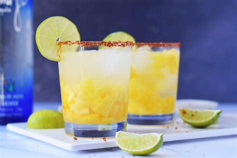 Pineapple Mango Margaritas With Chili Lime Salt Kristen Boehmer