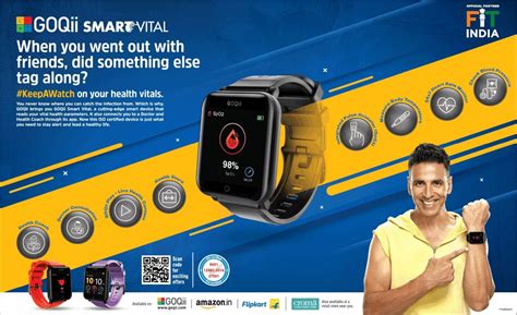 Goqii Smart Vital Smart Watch Fit India Ad Advert Gallery