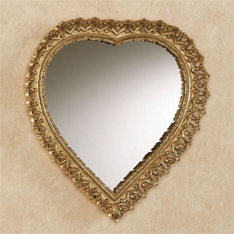 15 Collection Of Gold Heart Mirrors