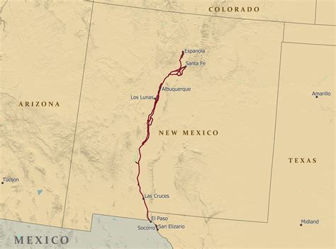 Mapas El Camino Real De Tierra Adentro Sendero Histórico Nacional U