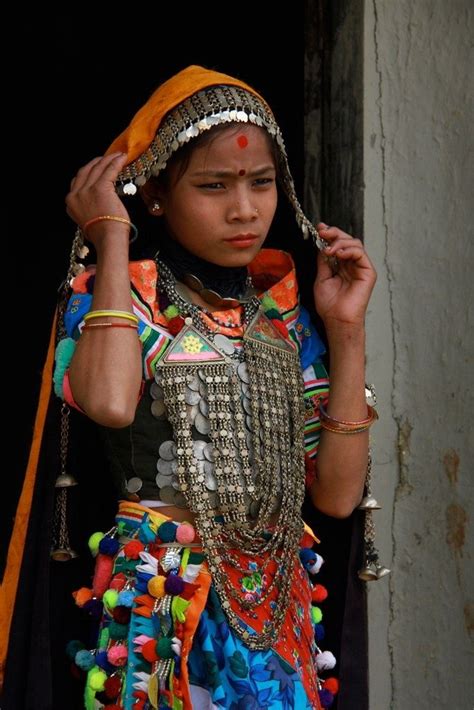 Jeune Fille Rana Tharu Ethnie Tribe Nepal Philippe Guy Nepal Folk Dresses Traditional Dresses