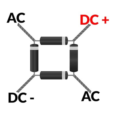 Premium Vector Diode Bridge Rectifier Component Symbol For Circuit