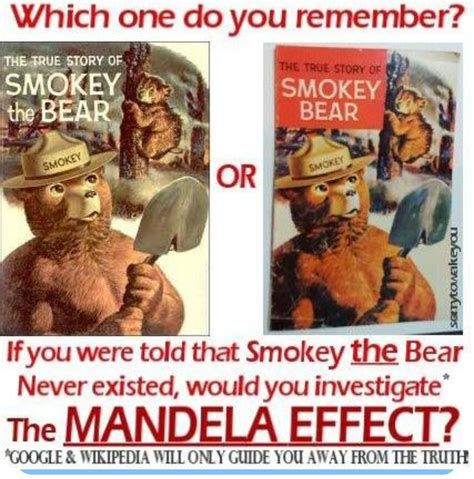 Smokey The Bear Doesnt Exist Mandela Effect Wiki Fandom