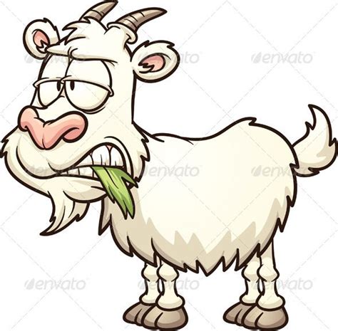 Adorable Cartoon Goat Illustration