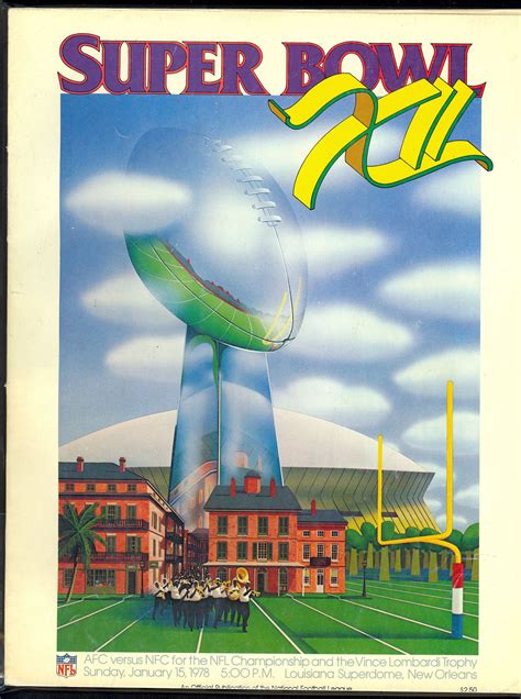 Super Bowl Xii Game Program Dallas Cowboys Vs Denver Broncos Mint