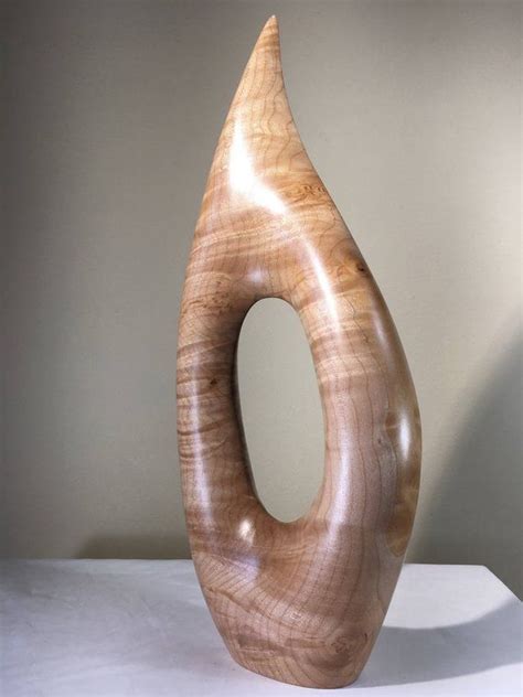 This Is An Abstract Art Wood Carving Of A Modern Art Wood Sculpture I