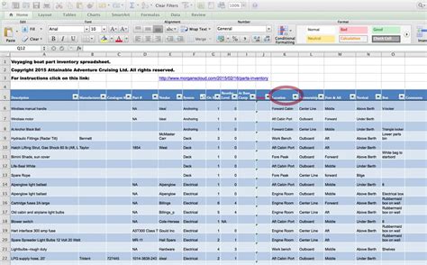 Spare Parts Inventory Management Excel Template