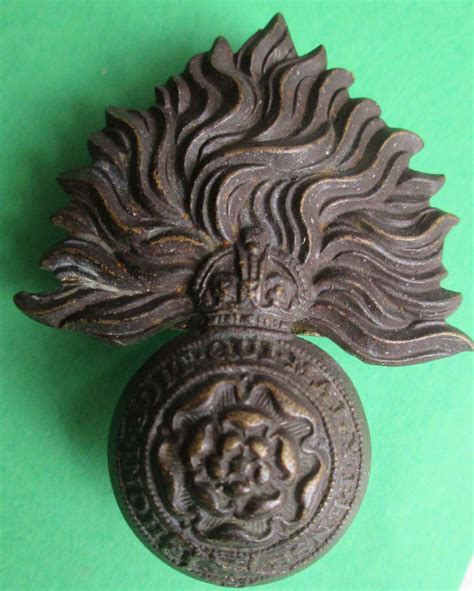 Brass Officer S Royal Fusiliers Cap Badge