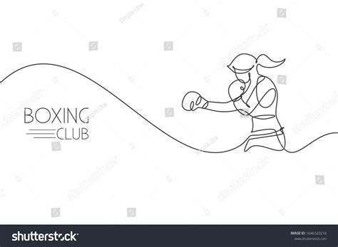 Single Continuous Line Drawing Young Agile Stock Vector Royalty Free